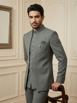 Cotton Blend Solid Indo-Western Set