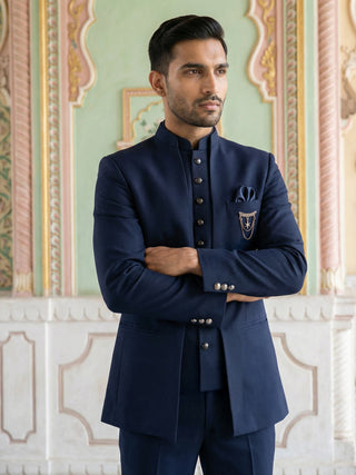 Cotton Blend Solid Indo-Western Set