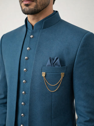 Cotton Blend Solid Indo-Western Set