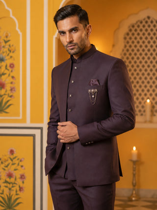 Cotton Blend Solid Indo-Western Set