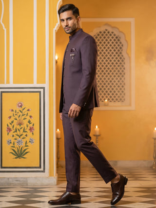 Cotton Blend Solid Indo-Western Set