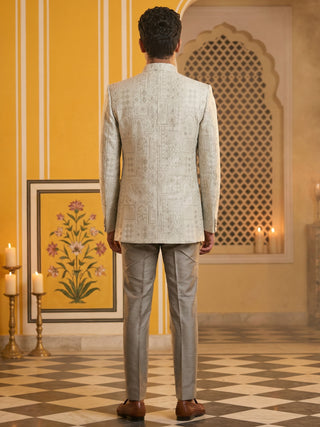 Silk Blend Woven Design Indo-Western Set