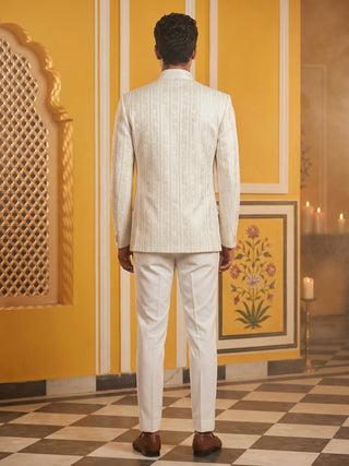 Embroidered Silk Blend Indo-Western Set