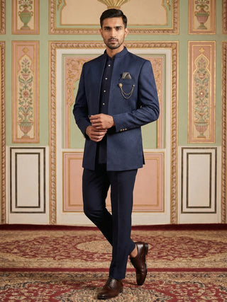 Cotton Blend Textured Indo-Western Set