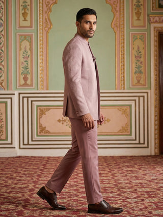 Cotton Blend Textured Indo-Western Set