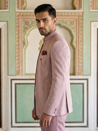 Cotton Blend Textured Indo-Western Set