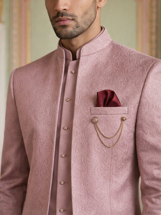 Cotton Blend Textured Indo-Western Set
