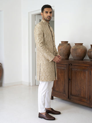 Festive Jacquard Indo-Western Suit Set