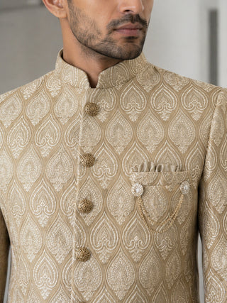 Festive Jacquard Indo-Western Suit Set