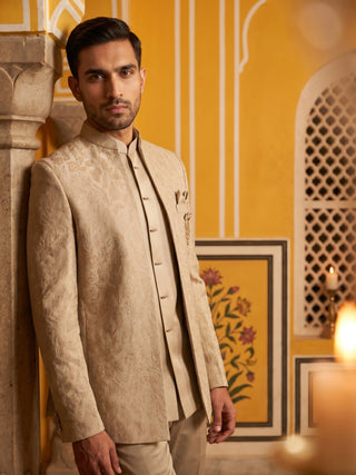Classic Woven Jacquard Indo-Western Set