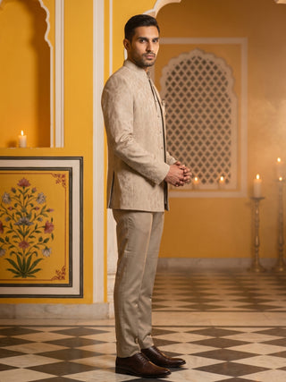 Classic Woven Jacquard Indo-Western Set