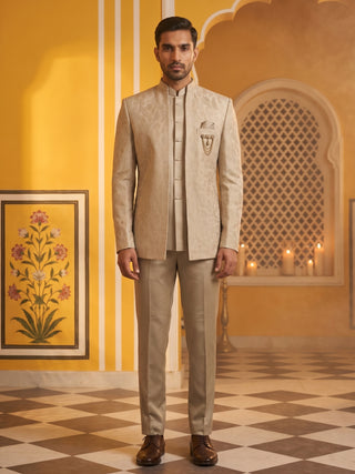 Classic Woven Jacquard Indo-Western Set