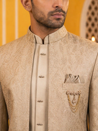 Classic Woven Jacquard Indo-Western Set