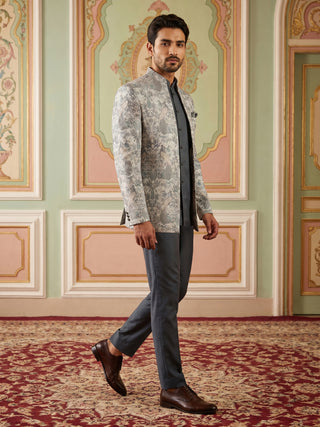Men's Stylish Jacquard Indo-Western Set