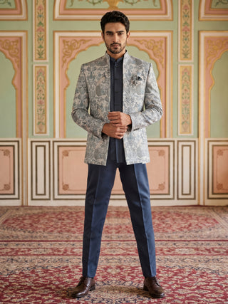 Men's Stylish Jacquard Indo-Western Set