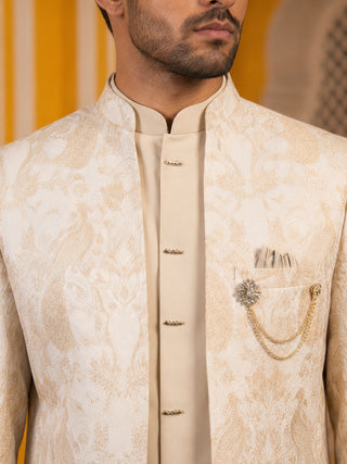 Men's Stylish Jacquard Indo-Western Set