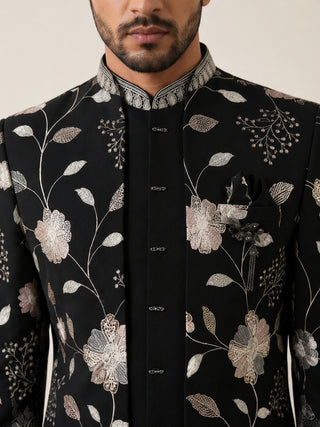 Men Imported Japanese Fabric Embroidered Indo-Western Set