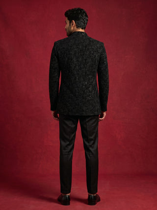 Men’s Velvet Embroidered Indo-Western Set