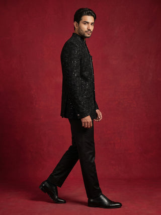 Men’s Velvet Embroidered Indo-Western Set