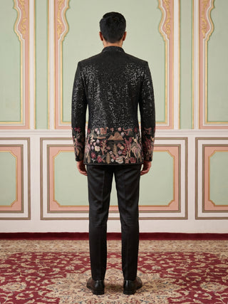 Men’s Velvet Embroidered Indo-Western Set