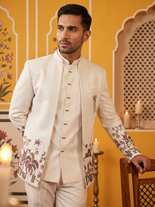 Men’s Velvet Embroidered Indo-Western Set