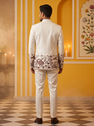 Men’s Velvet Embroidered Indo-Western Set