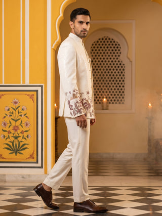 Men’s Velvet Embroidered Indo-Western Set