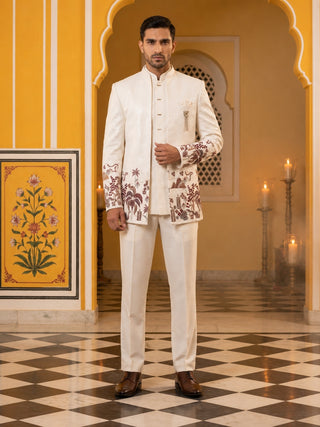 Men’s Velvet Embroidered Indo-Western Set