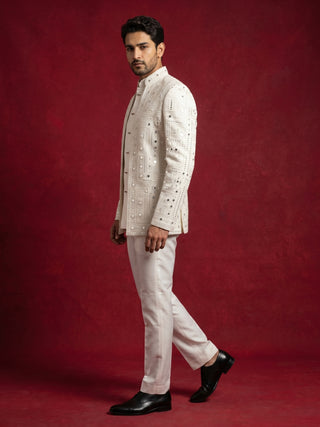 Men’s Mirror Work Embroidered Indo-Western Set