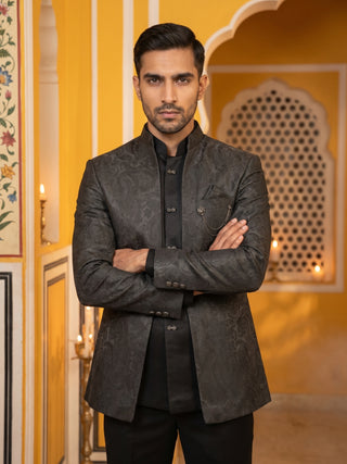 Premium Cotton Blend Woven Design Indo-Western Set