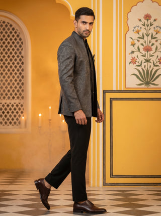 Premium Cotton Blend Woven Design Indo-Western Set