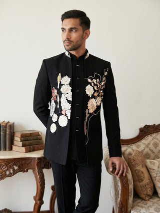 Imported Japanese Fabric Embroidered Indo-Western Set