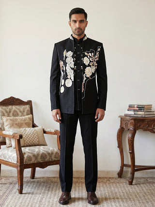 Imported Japanese Fabric Embroidered Indo-Western Set