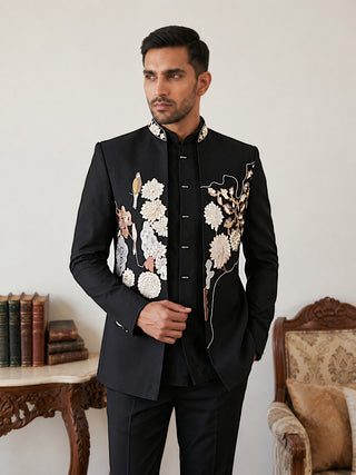 Imported Japanese Fabric Embroidered Indo-Western Set