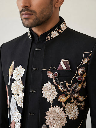 Imported Japanese Fabric Embroidered Indo-Western Set
