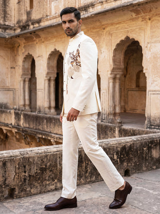 Imported Japanese Fabric Embroidered Indo-Western Set