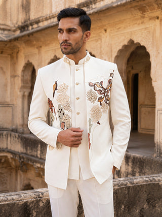 Imported Japanese Fabric Embroidered Indo-Western Set