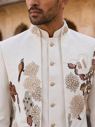 Imported Japanese Fabric Embroidered Indo-Western Set