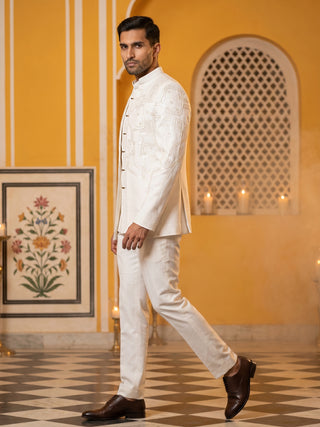 Imported Japanese Fabric Embroidered Indo-Western Set