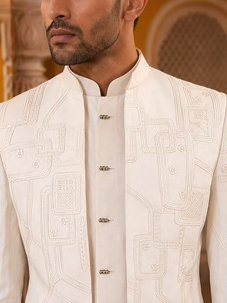 Imported Japanese Fabric Embroidered Indo-Western Set