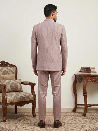 Men's Cotton Blend Embroidered Indo-Western Set