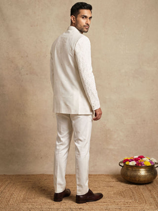 Cotton Blend Embroidered Designer Indo-Western Set