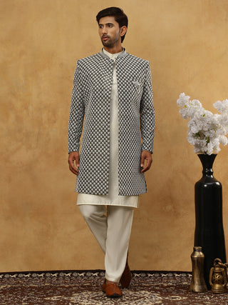 Premium Embroidered Indo-Western Set for Men