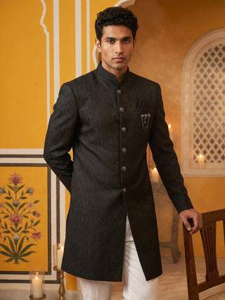 Silk Blend Woven Indo-Western Set