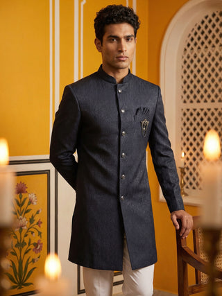 Silk Blend Woven Indo-Western Set