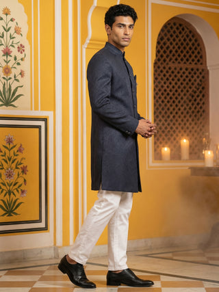 Silk Blend Woven Indo-Western Set