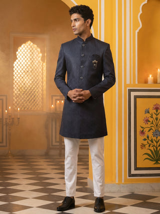 Silk Blend Woven Indo-Western Set