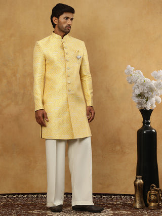 Jacquard Silk Embroidered Indo-Western Set