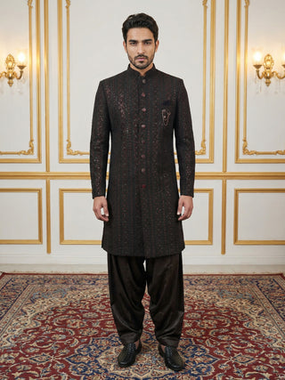 Men Embroidered Indo-Western Set