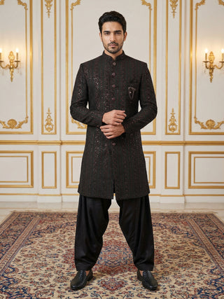 Men Embroidered Indo-Western Set